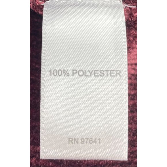 J. Jill Women's Size Medium Burgundy/Maroon Plush Cozy Chenille Sweater - Picture 5 of 5